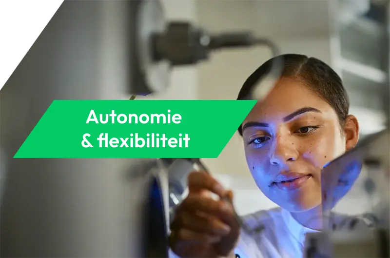 Sectie Autonomie en flexibiliteit van de pagina Onze teams en onze cultuur