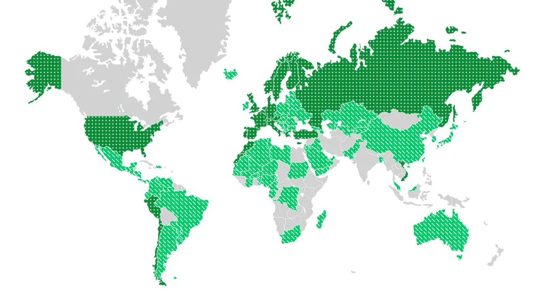 Clickable map – open the list of Italfarmaco affiliates on italfarmaco.com